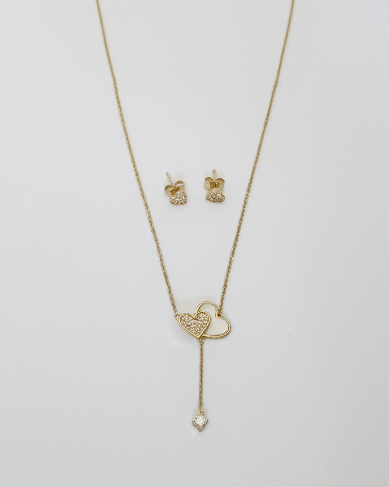 Set de corazones con brillos